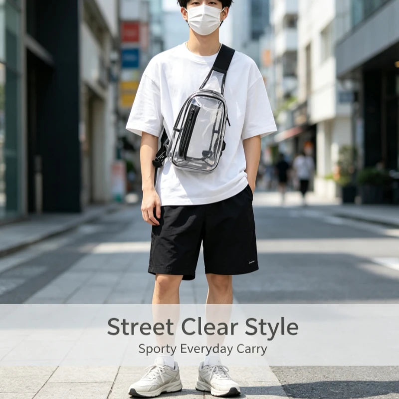 Bandolera Clear Urban | Transparente Unisex Crossbody