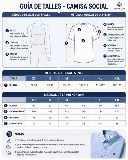 Camisa Oxford Classic | 100% Algodón para Hombre