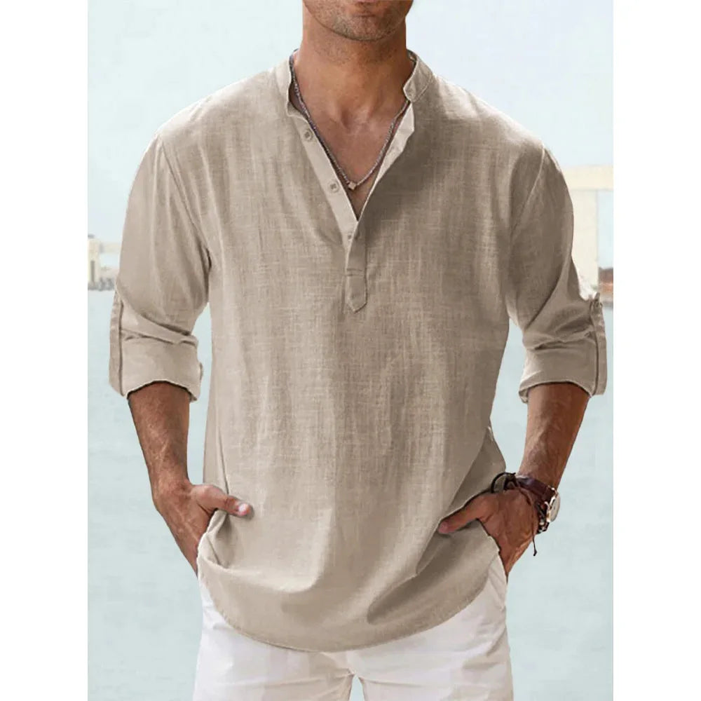 Camisa Linen Breeze | Estilo Casual de Verano para Hombre