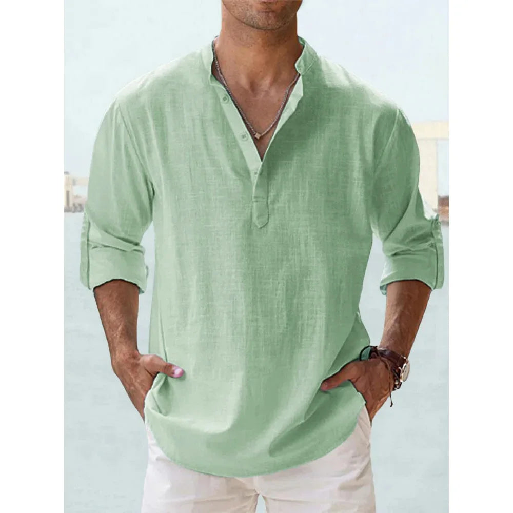 Camisa Linen Breeze | Estilo Casual de Verano para Hombre