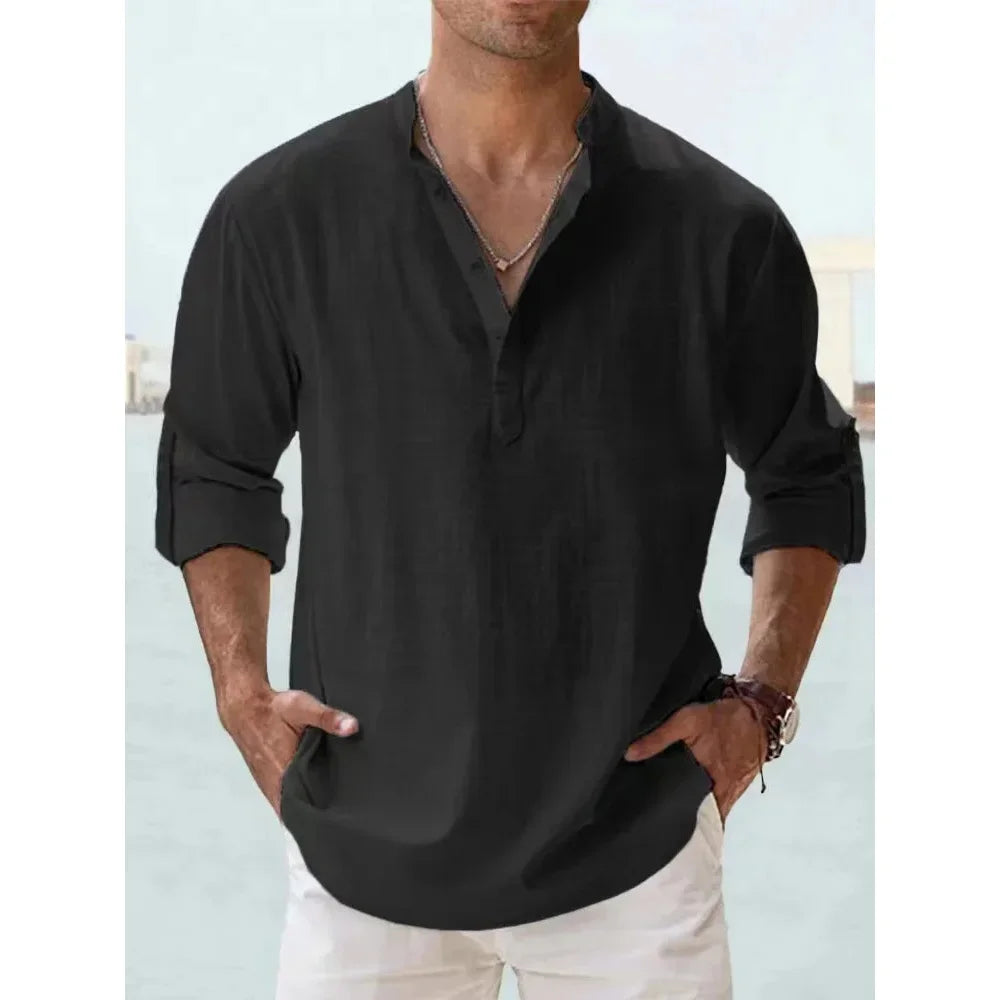 Camisa Linen Breeze | Estilo Casual de Verano para Hombre